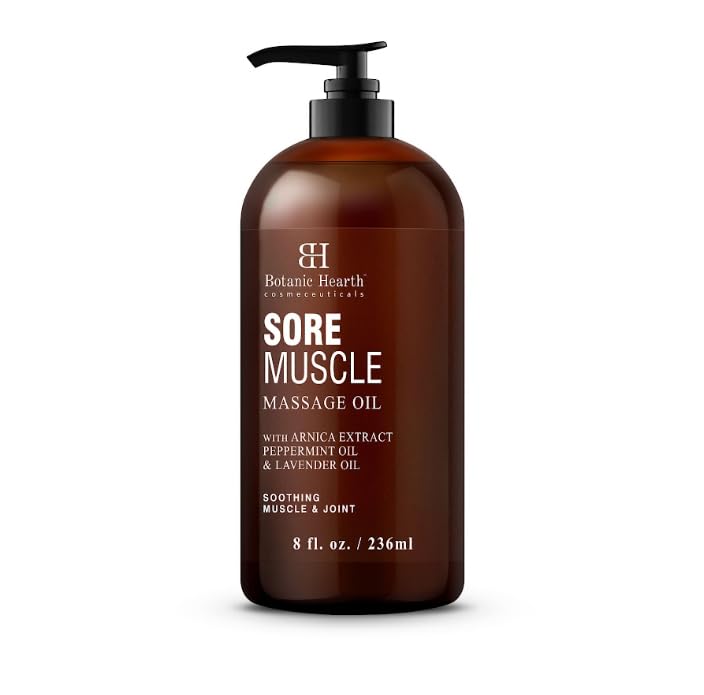 Botanic Hearth Sore Muscle Massage Oil with Arnica Montana Extract - 8 oz