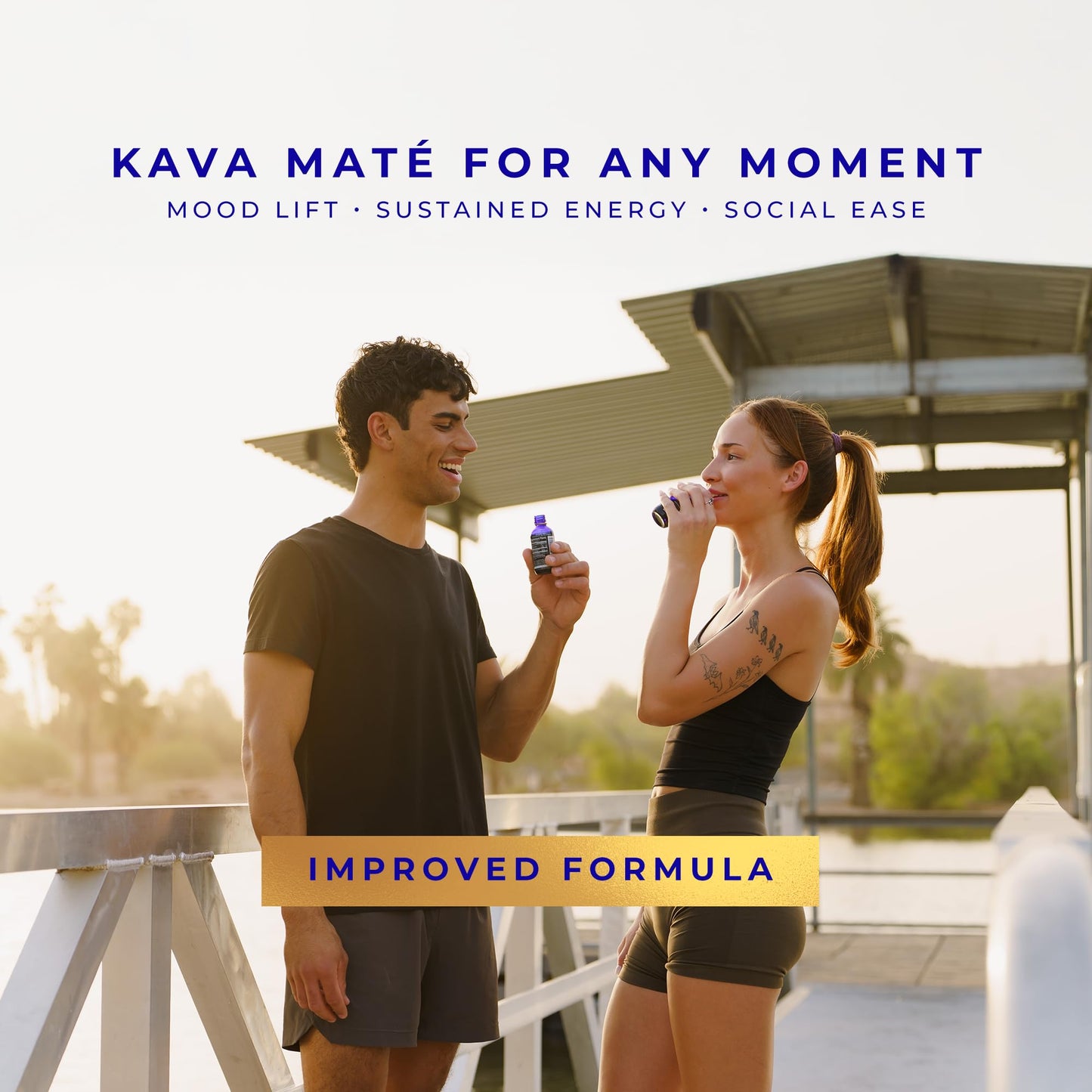 Botanic Tonics Kava Mate - Natural Energy with Kava Root & Yerba Mate | 12-Pack (24 Servings)