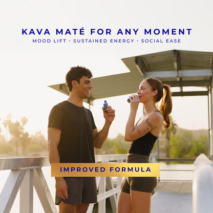 Botanic Tonics Kava Mate - Natural Energy with Kava Root & Yerba Mate | 12-Pack (24 Servings)