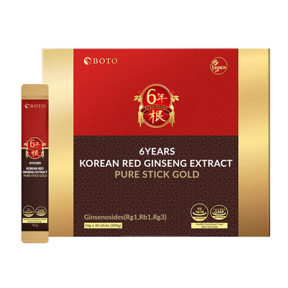 BOTO 6-Year Korean Red Ginseng Sticks – 30 Sachets