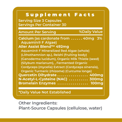 Premier Research Labs AllerCaps - A Lung Health Supplement with NAC/N-Acetyl Cysteine, Featuring Bromelain, Reishi Mushroom & Quertecin, Immune Support Formula - 60 Vegetarian Capsules