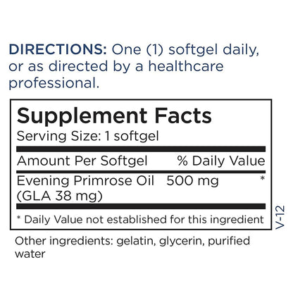 Metabolic Maintenance Evening Primrose Oil Capsules – 500 mg, 180 Softgels – Cold-Pressed