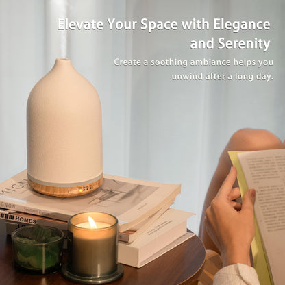 BOXING 250ML Esseantial Oil Diffuser – Ultrasonic Aromatherapy for Home & Large Rooms | 7-Color Night Light, Timer, Auto Shut Off, Ceramic White