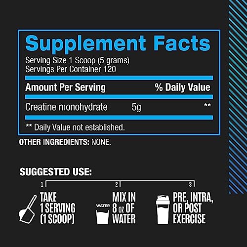 BPI Sports Micronized Creatine – 100% Pure, Unflavored Powder (120 Servings, 21.16 oz)