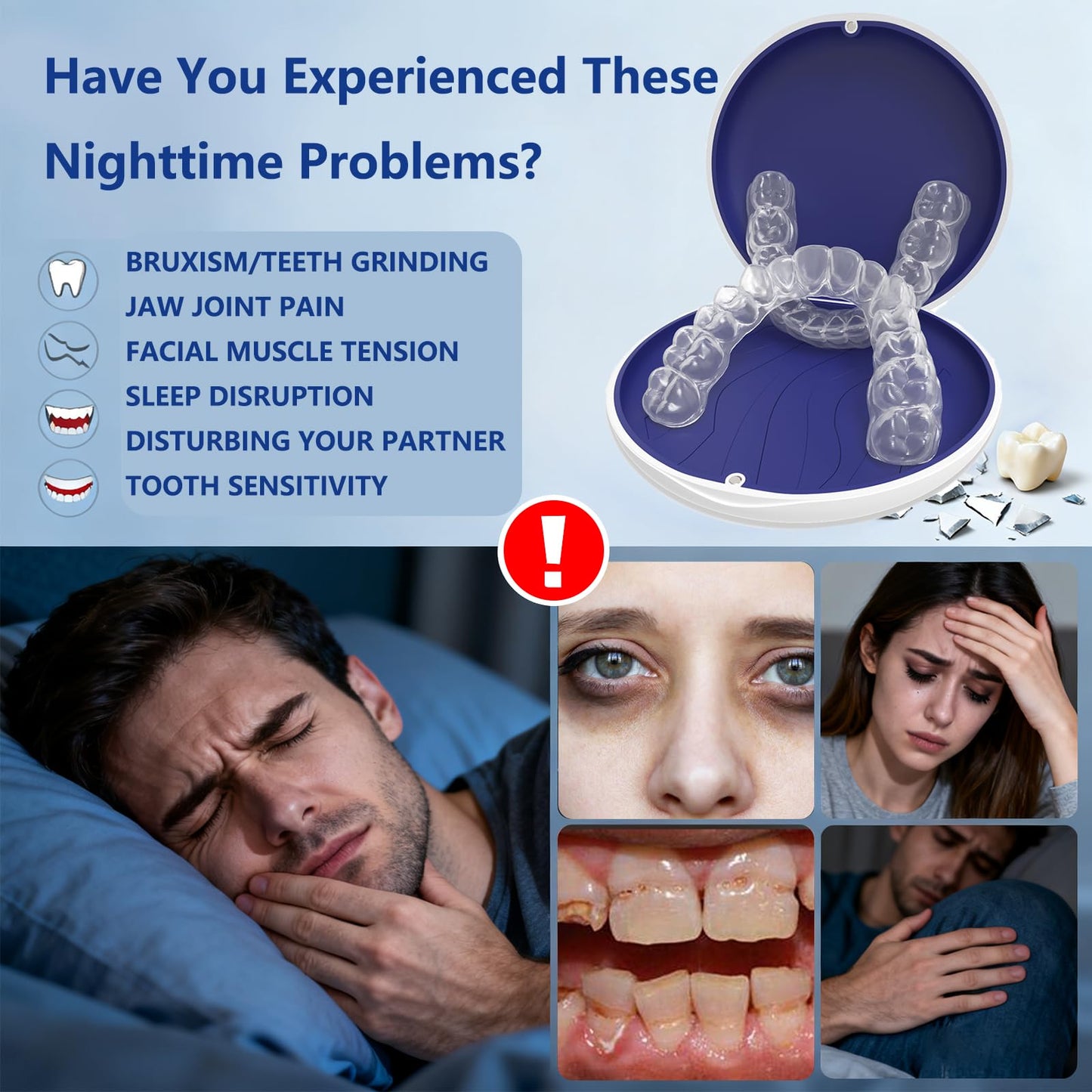 Bruxism Night Guard - Custom, BPA-Free, Comfortable Mouthguard
