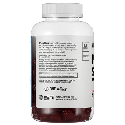 BARE PERFORMANCE NUTRITION BPN Peak Sleep Gummy – Berry Sleep Aid & Recovery Support (30 Servings)