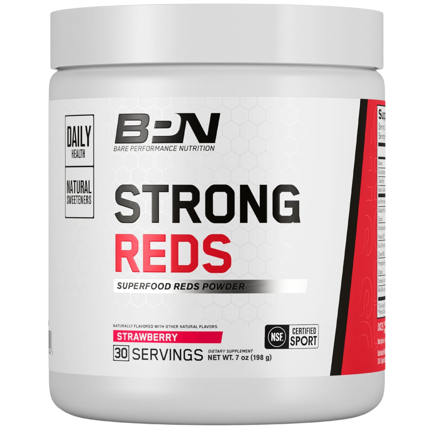 BARE PERFORMANCE NUTRITION Strong Reds Superfood Powder - Strawberry, 30 Servings