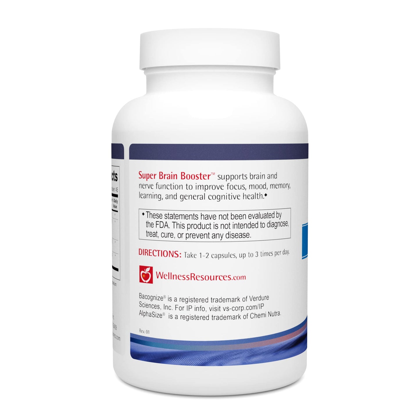 Wellness Resources Super Brain Booster – Phosphatidylserine, N-Acetyl Tyrosine, Alpha GPC & Bacopa (90 Capsules)