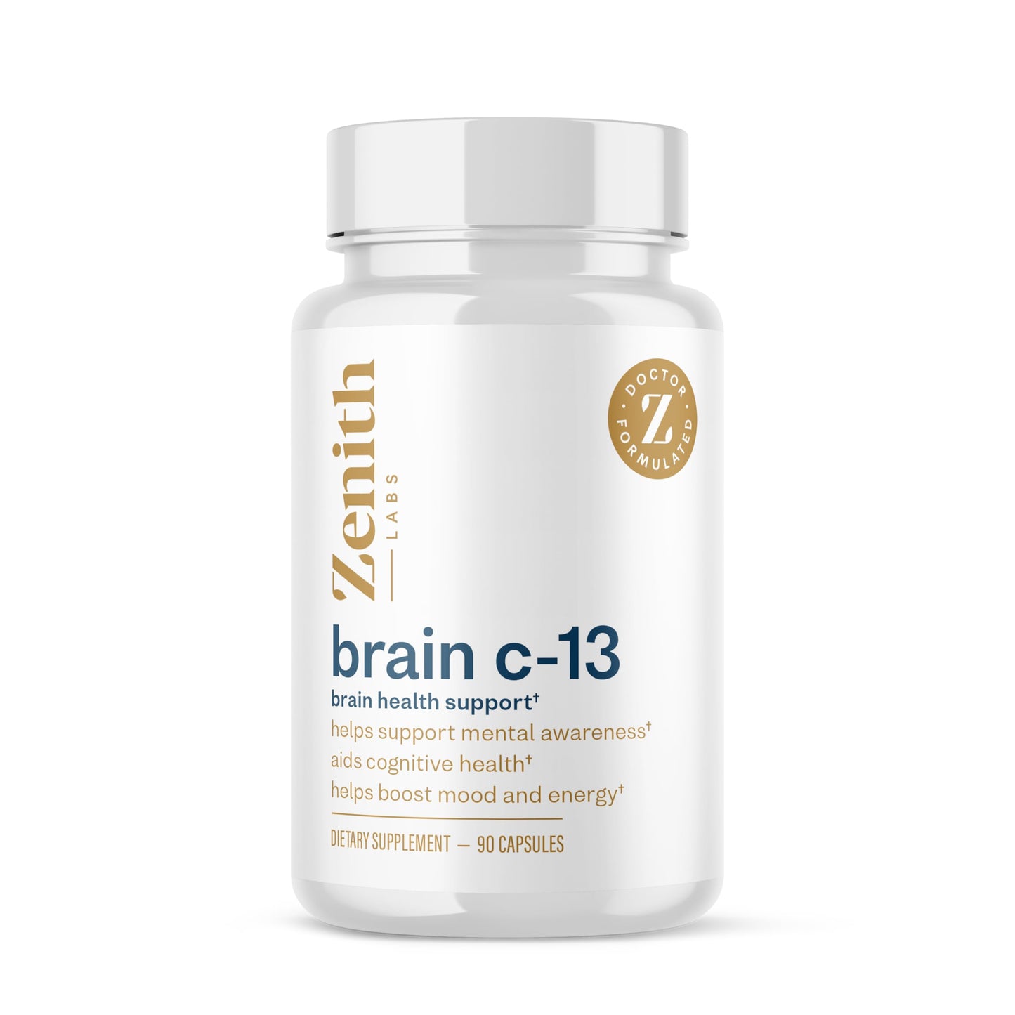 Brain C-13 Cognitive Booster by Zenith Labs – Natural Brain Health Support for Memory, Focus & Mental Clarity (Men & Women)