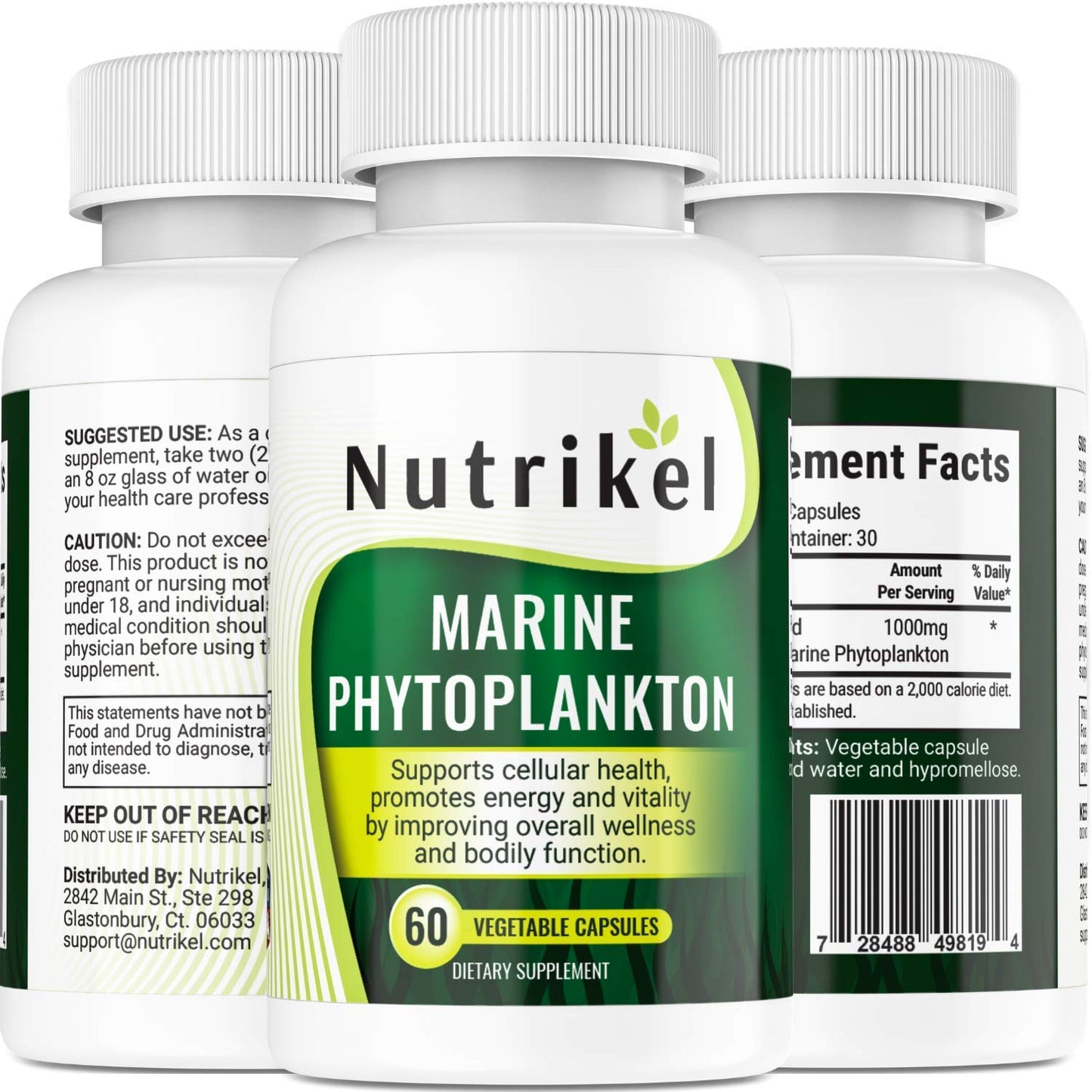 Marine Phytoplankton Omega-3 Supplement – Plant-Based Algae Capsules | 1,000mg | 60 Vegan Capsules