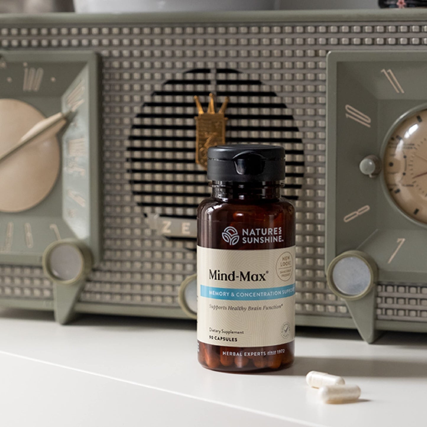 Nature's Sunshine Mind-Max 90 Capsules | Brain Support & Circulation