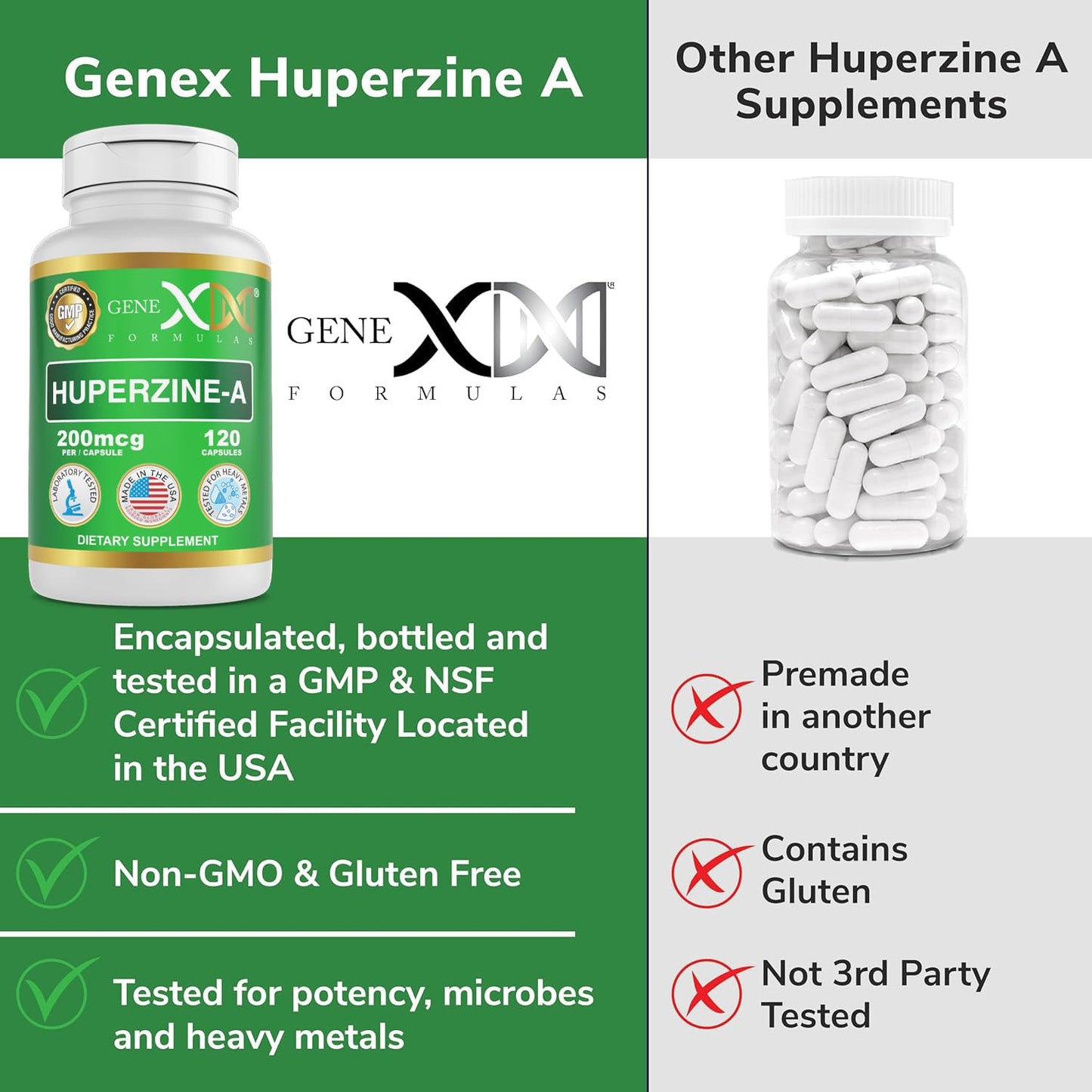 Genex Huperzine A 200mcg (120 Caps) – Nootropic Support