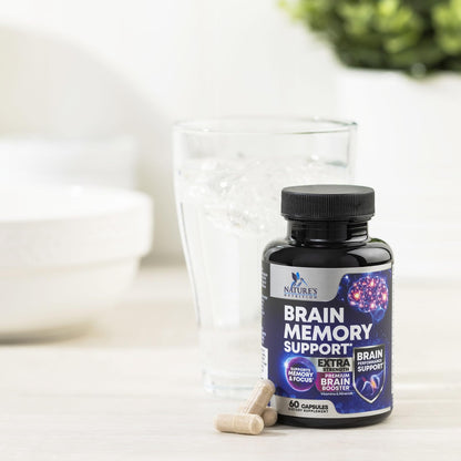 Brain Memory Supplement Pills - 3X Strength Nootropics for Concentration, Clarity & Focus