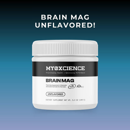 MYOXCIENCE Brain Mag | Magnesium L-Threonate Magtein & Magnesium Glycinate Powder (Unflavored) – 60 Servings