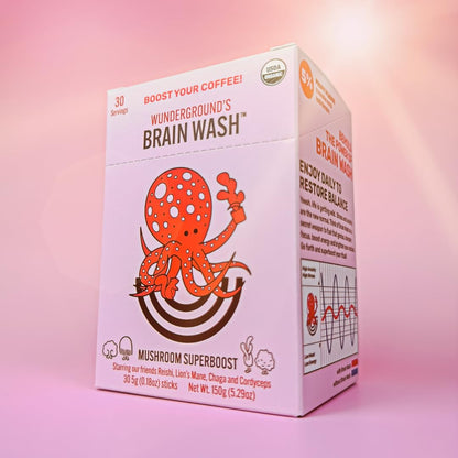 Wunderground Brain Wash Mushroom Superboost – 30-Serving Carton