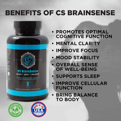 BrainSense Mood Stabilizer & Brain Supplement - 120 Capsules | CommonSenseWW