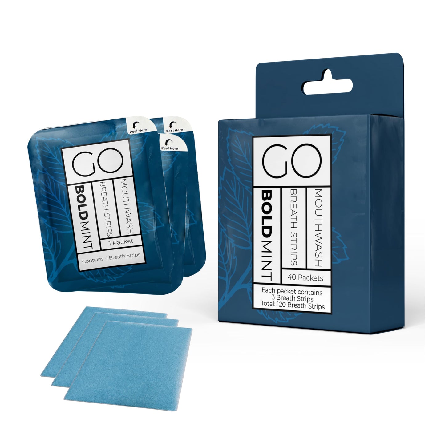 Breath Strips for Bad Breath – Go Mouthwash (3-Strip Travel Pack) | Bold Mint