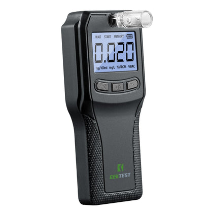Breathalyzer with Fuel Cell Sensor - Police-Grade Alcohol Tester for Home Use (10 Mouthpieces)
