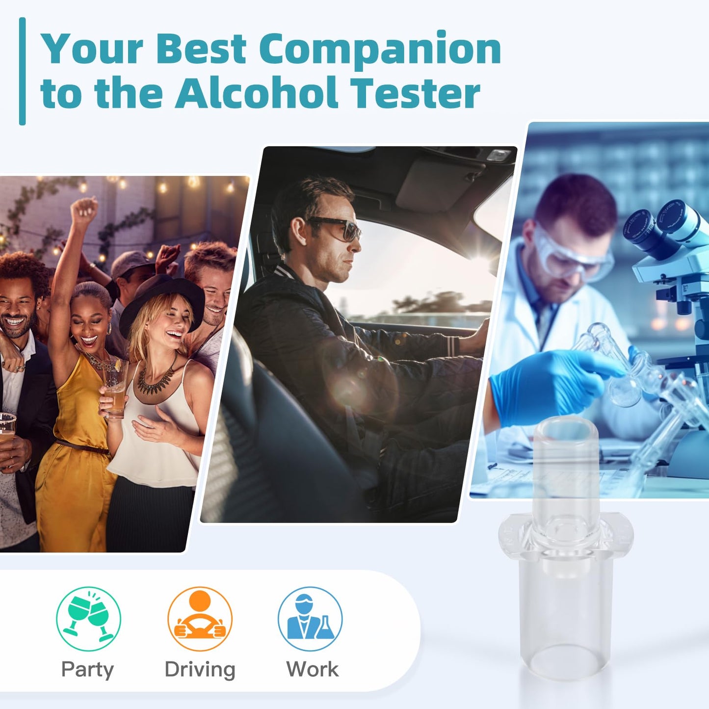 Breathalyzer Mouthpieces (500-Pack) - S75 S80 Trace Element Scout Compatible
