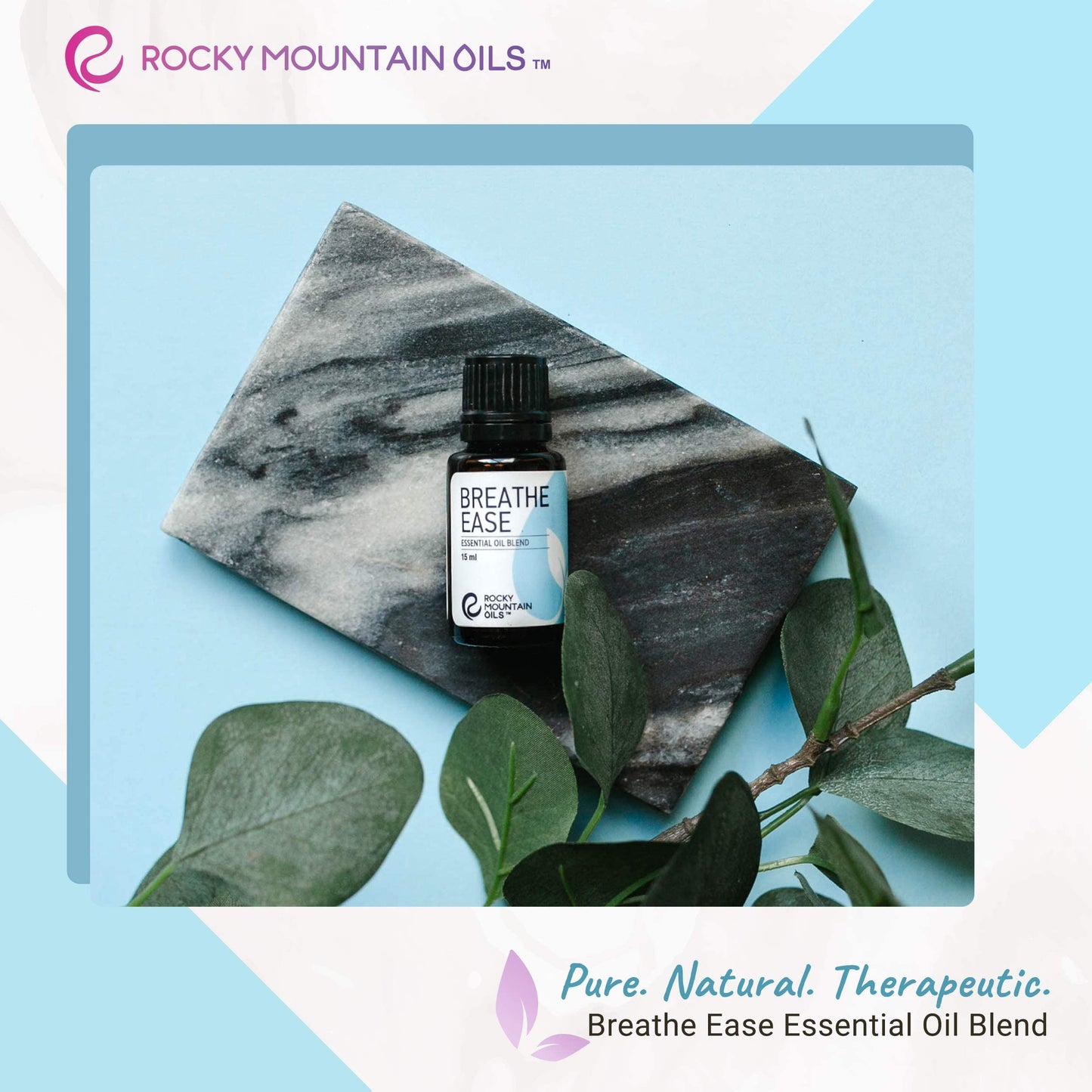 Rocky Mountain Oils Breathe Ease Essential Oil Blend - Diffuser & Topical - 15ml