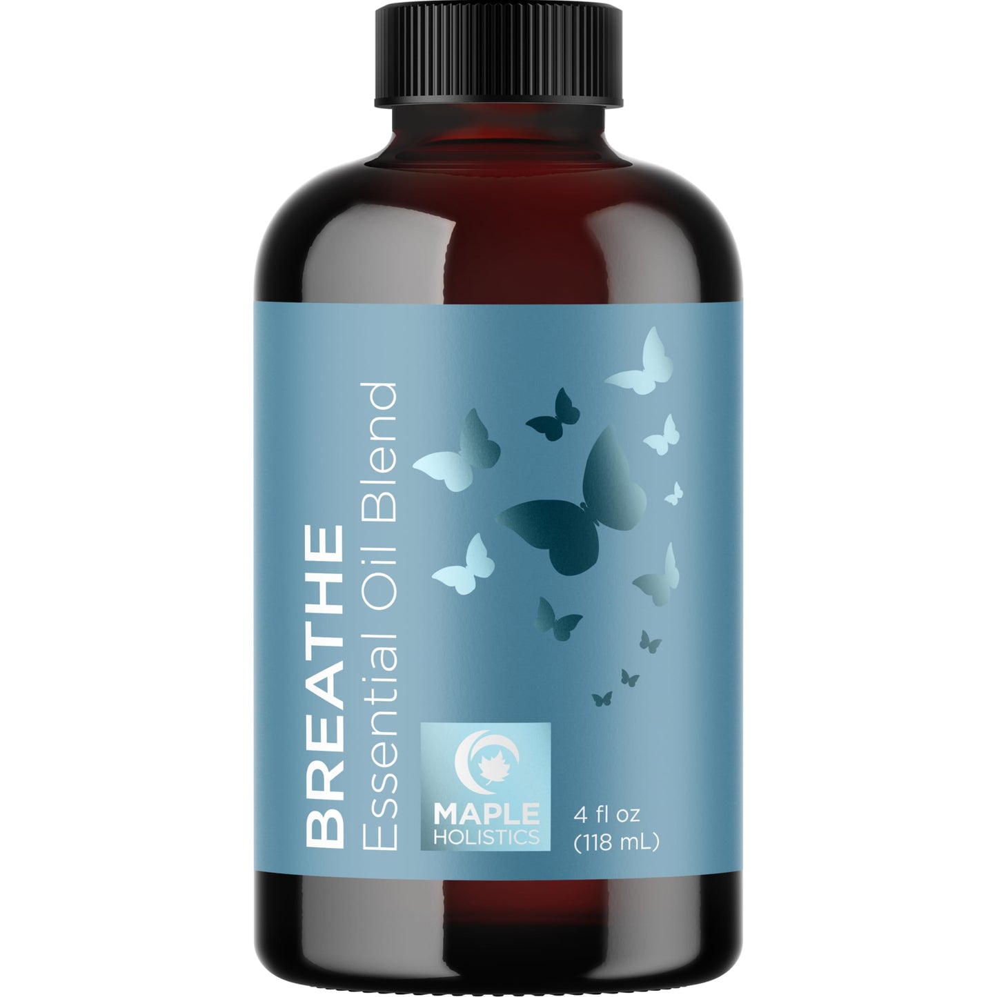 Breathe Essential Oil for Diffuser - Invigorating Eucalyptus Peppermint Tea Tree Mint Blend (4 oz)
