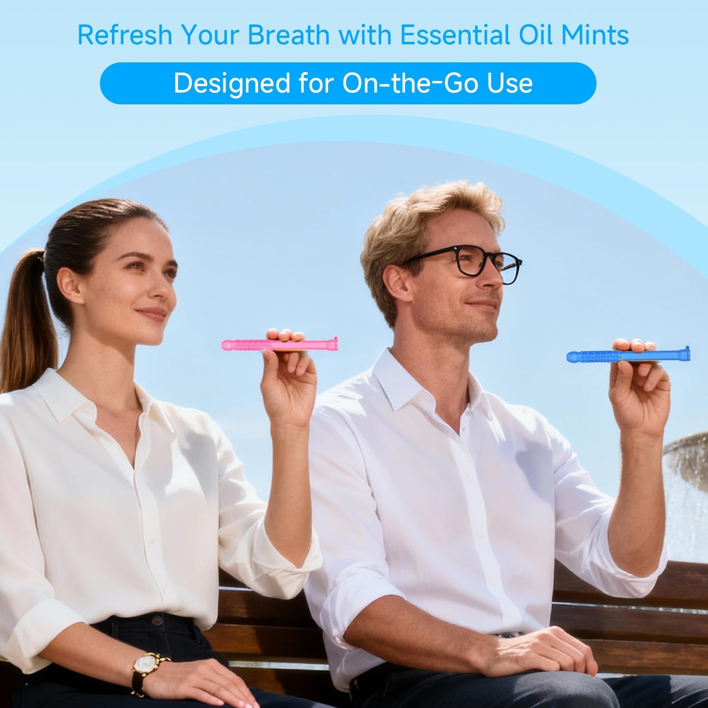 6-Pack Chewable Breather Sticks - Pure Lock Flavor - Portable Fresh Breath