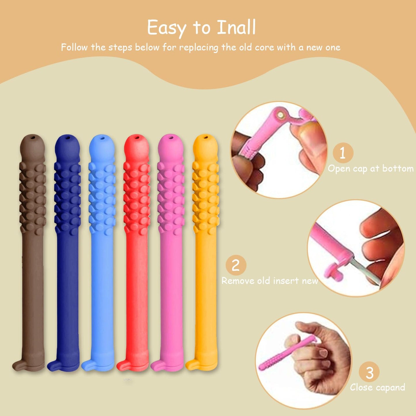 6-Pack Chewable Breather Sticks with Essential Oils – Focus & Fresh Breath