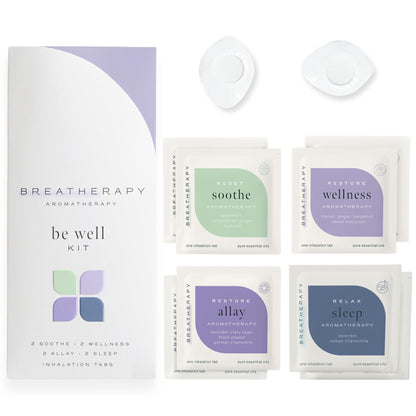 Breatherapy Be Well Kit – 8-Pack Essential Oil Inhalation Tabs