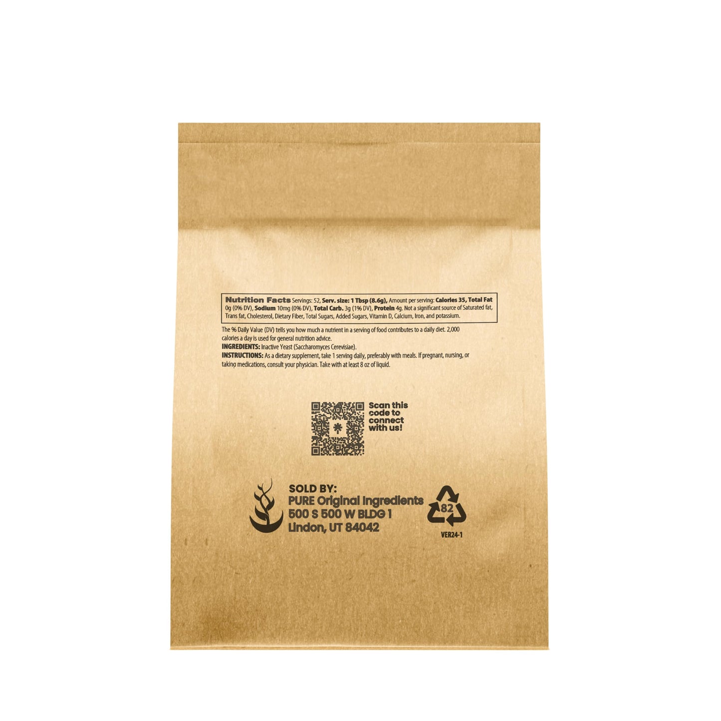 Brewer's Yeast Powder – Pure Original Ingredients, 1 lb | Non-GMO & Vegan