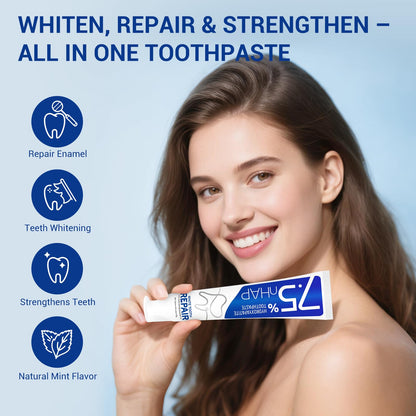 7.5% Hydroxyapatite Toothpaste – Fluoride-Free Whitening & Enamel Support