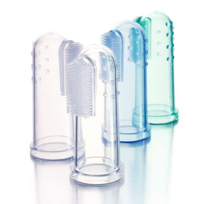 Brilliant Baby Finger Toothbrush – Silicone Gum Massager & Teether (3+ Months) – Clear