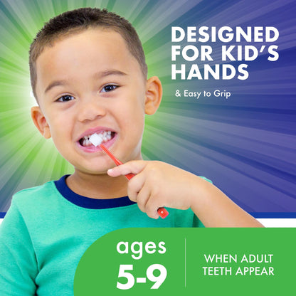 Brilliant Oral Care Kids Toothbrush – Teal, 360° Round Head, Ultra-Soft Bristles (Ages 5–9) – 1 Pack