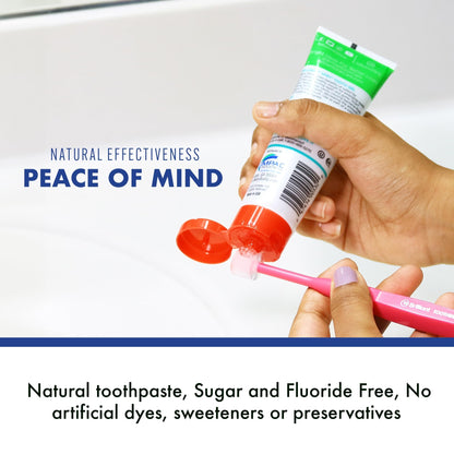 Brilliant Toothpaste Gel by Spry, with Xylitol, Fluoride Free, Mint Free, Safe If Swallowed, Natural, Original, 3 oz, 2pk
