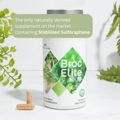 Broc Elite Plus by Mara Labs — Stabilized Sulforaphane Broccoli, Zero Glyphosate, 30 Veg Capsules