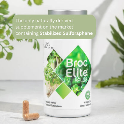 BrocElite Plus by Mara Labs – Stabilized Sulforaphane Broccoli Supplement, Glyphosate-Free, 60 Veg Capsules