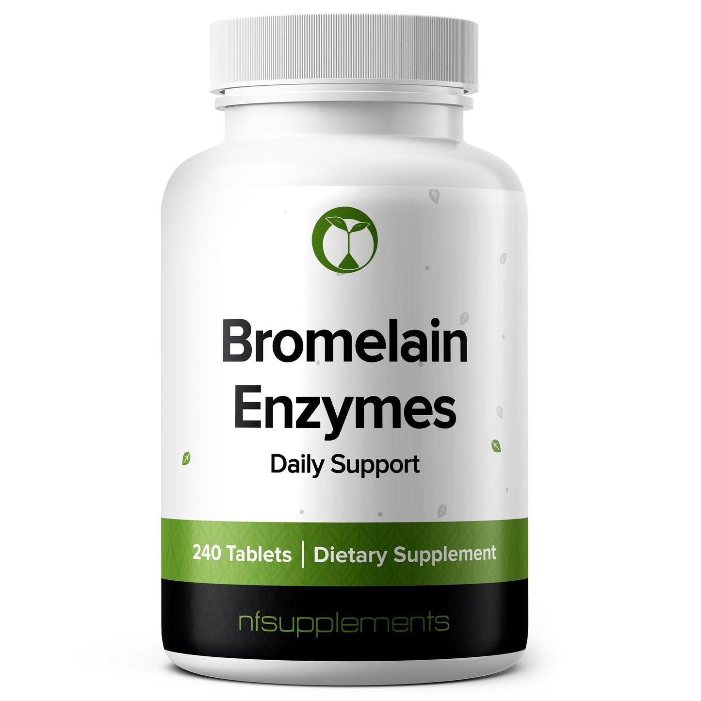 Bromelain Supplement 240 Tablets Natural Enzymes 100 mg 2400 GDU/g Gluten Free Non-GMO Vegan (240, Bromelain)