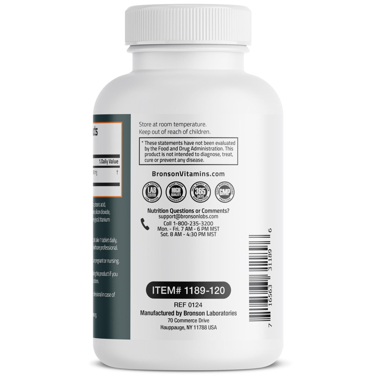 Bronson Magnesium 500 MG – Supports Bone, Muscle & Nervous System (120 Veg Tablets)