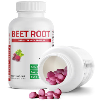 Bronson Beet Root Extra Strength – Non-GMO, 250 Vegetarian Tablets