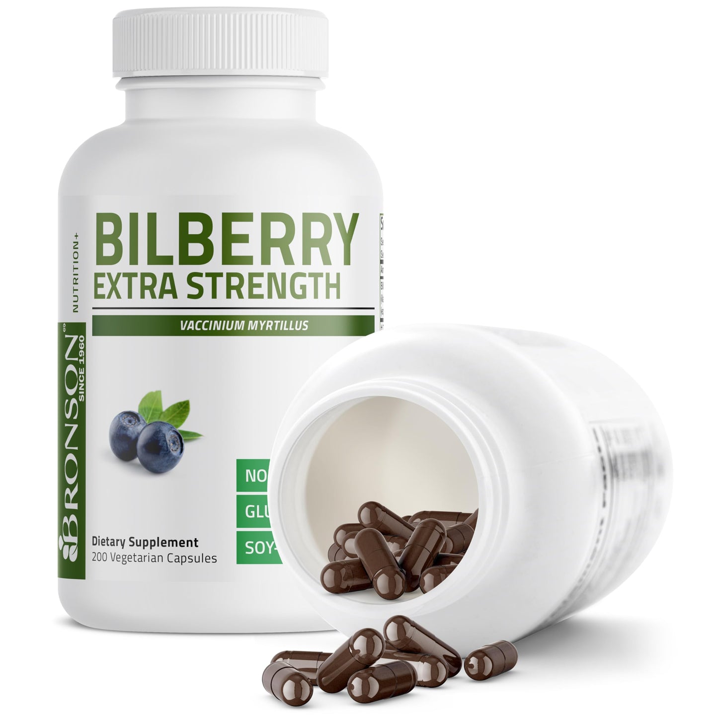 Bronson Bilberry Extra Strength - Eye Health Support (200 Veggie Caps)