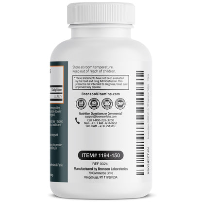 Bronson Biotin 10,000mcg – Hair, Skin & Nails Support | 150 Tablets | Vegetarian, Non-GMO
