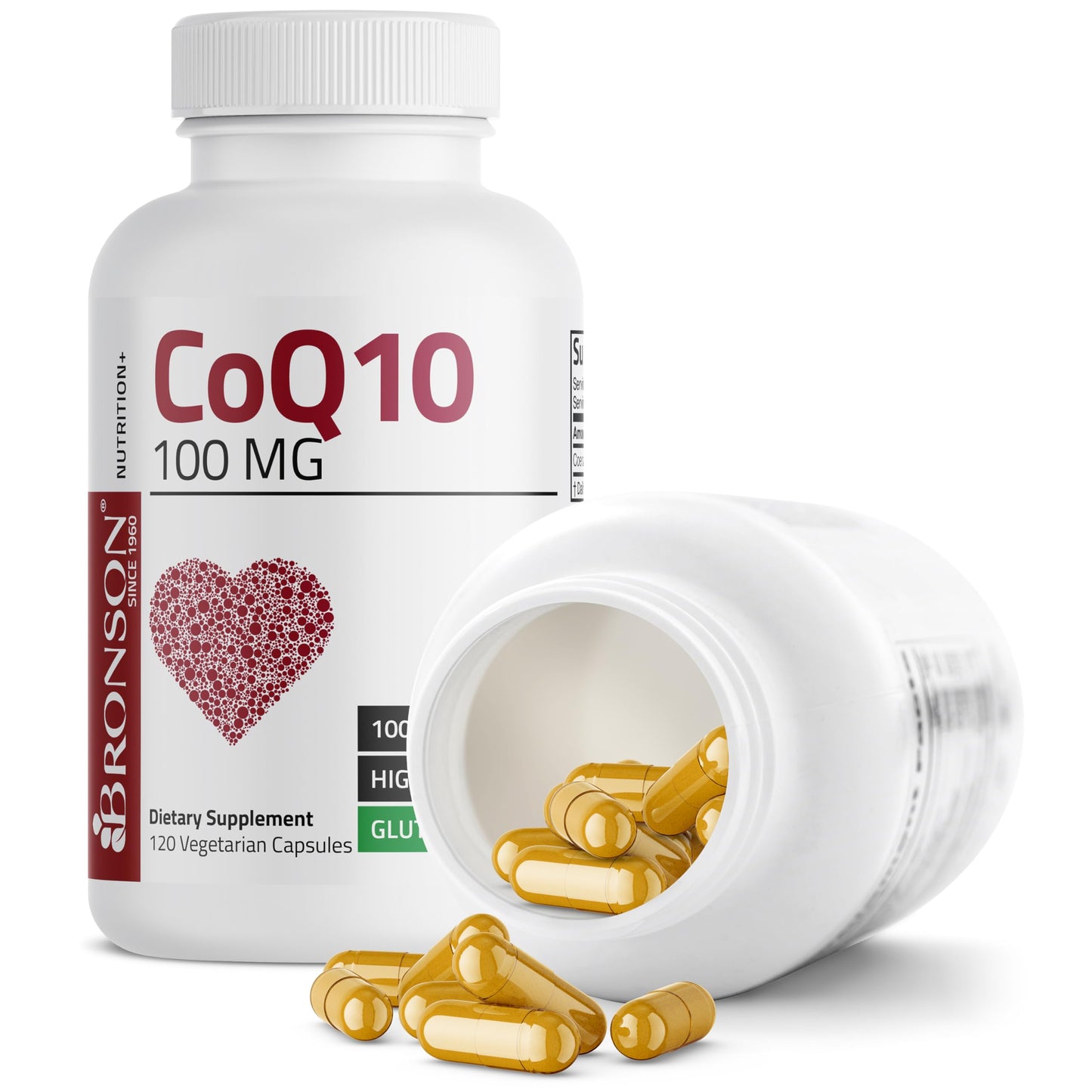 Bronson CoQ10 100 mg High Potency Vegetarian Capsules – 120 Veg Capsules