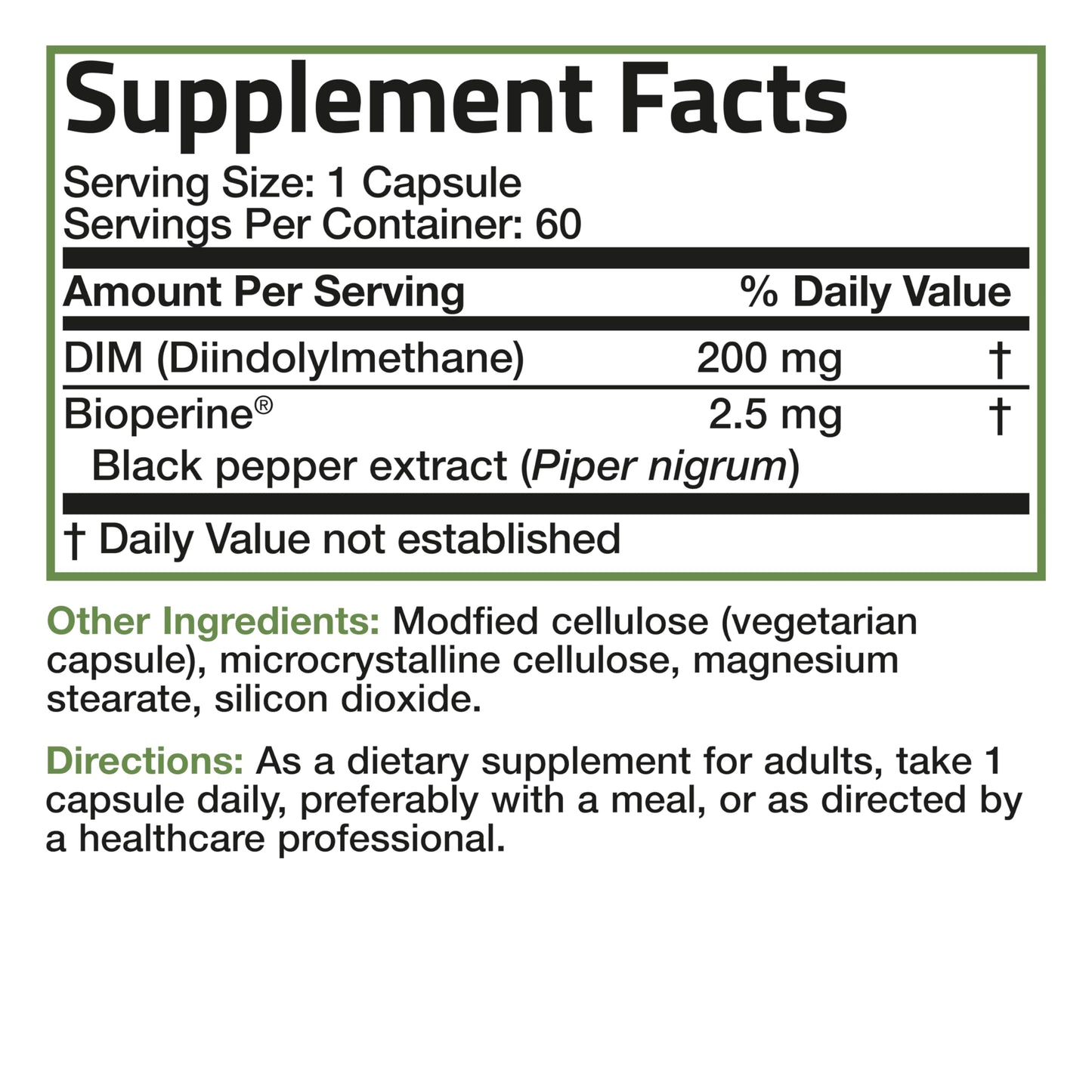 Bronson DIM 200 MG with BioPerine – Estrogen Metabolism & Hormone Balance | 60 Vegetarian Capsules