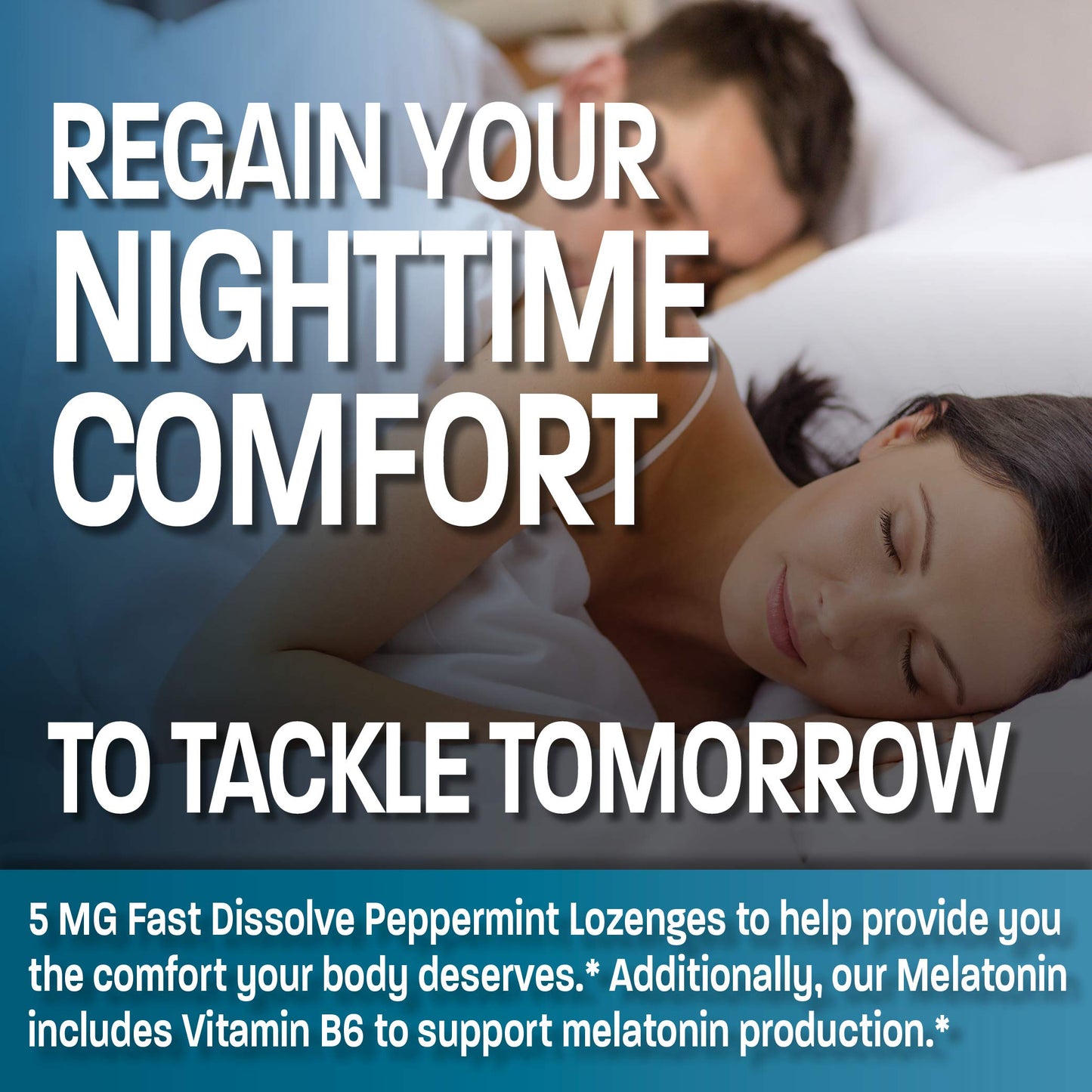 Bronson Melatonin 5mg Peppermint Lozenges with Vitamin B6 – 360 Vegetarian Lozenges