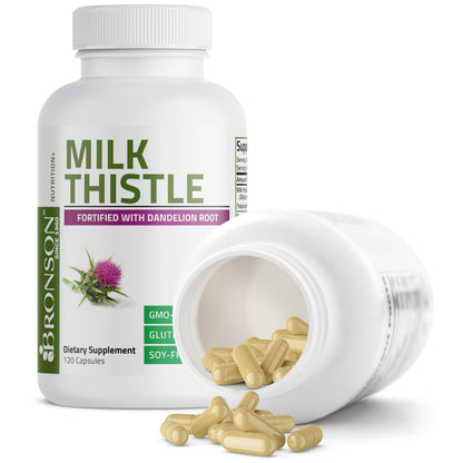 Bronson Milk Thistle with Dandelion Root – Liver Health Support, 120 Capsules