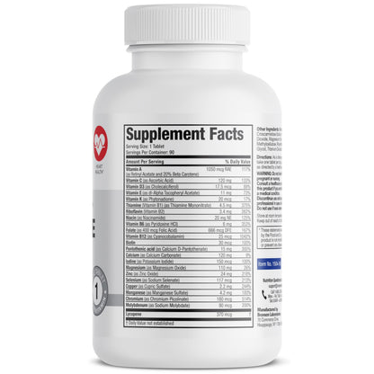 Bronson ONE Daily Men's 50+ Complete Multivitamin & Multimineral – 90 Tablets