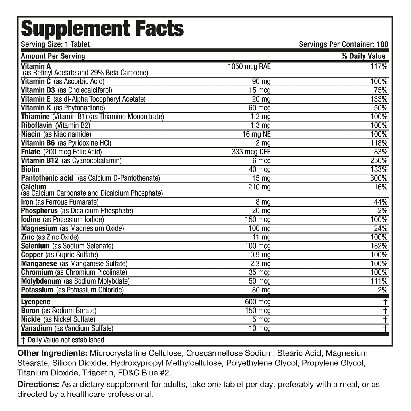 Bronson ONE Daily Men’s Complete Multivitamin – 180 Tablets | Active Men