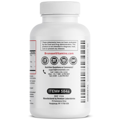 Bronson Resveratrol 500 Complex - Trans-Resveratrol + Grape Seed & Red Wine Extract, 60 Capsules