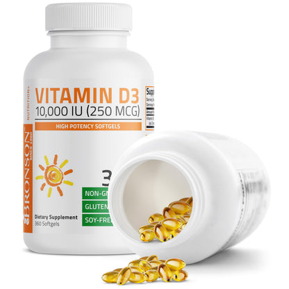 Bronson Vitamin D3 10,000 IU High Potency - 360 Softgels