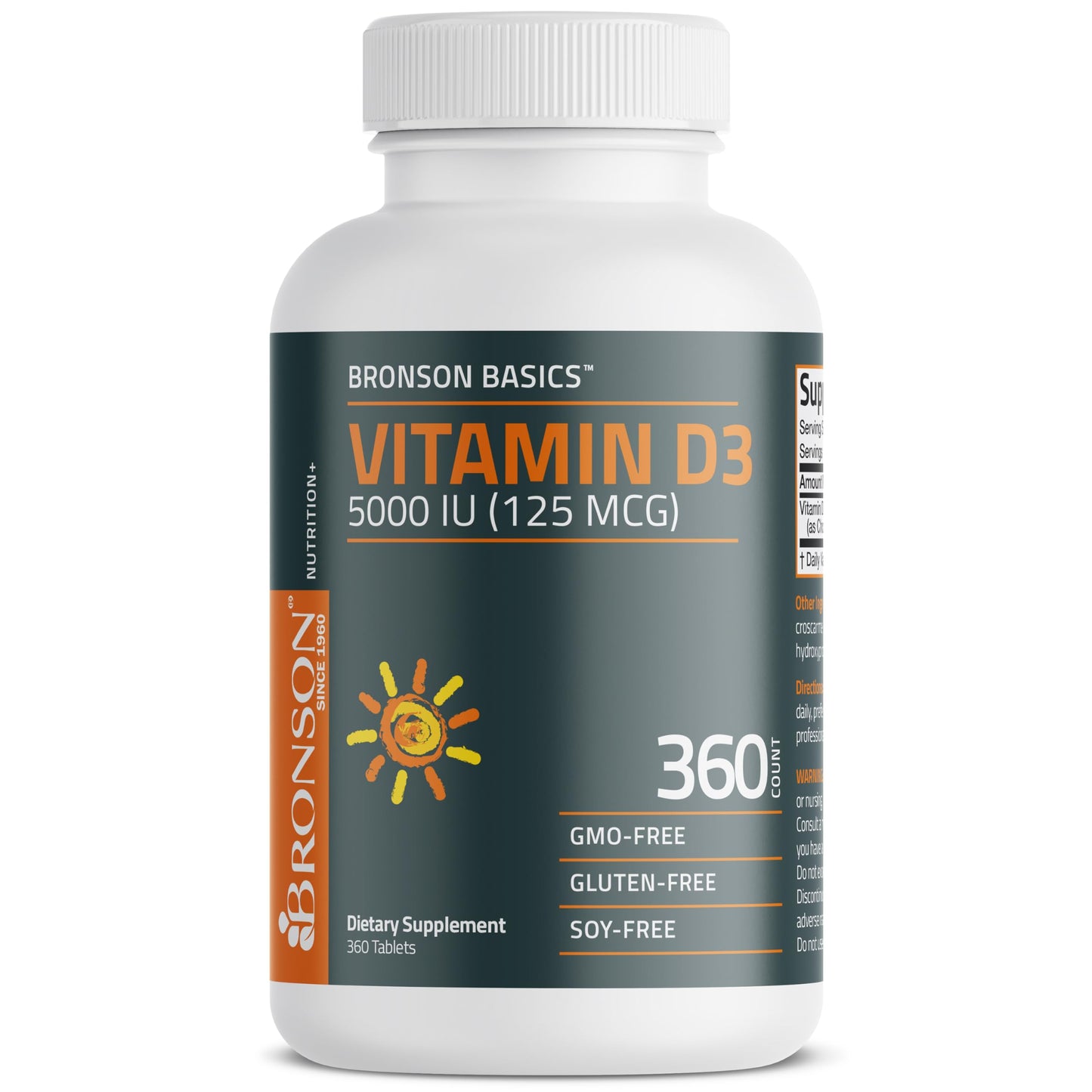 Bronson Vitamin D3 5000iu (125mcg) 1 Year Supply | Immune Support & Muscle Function