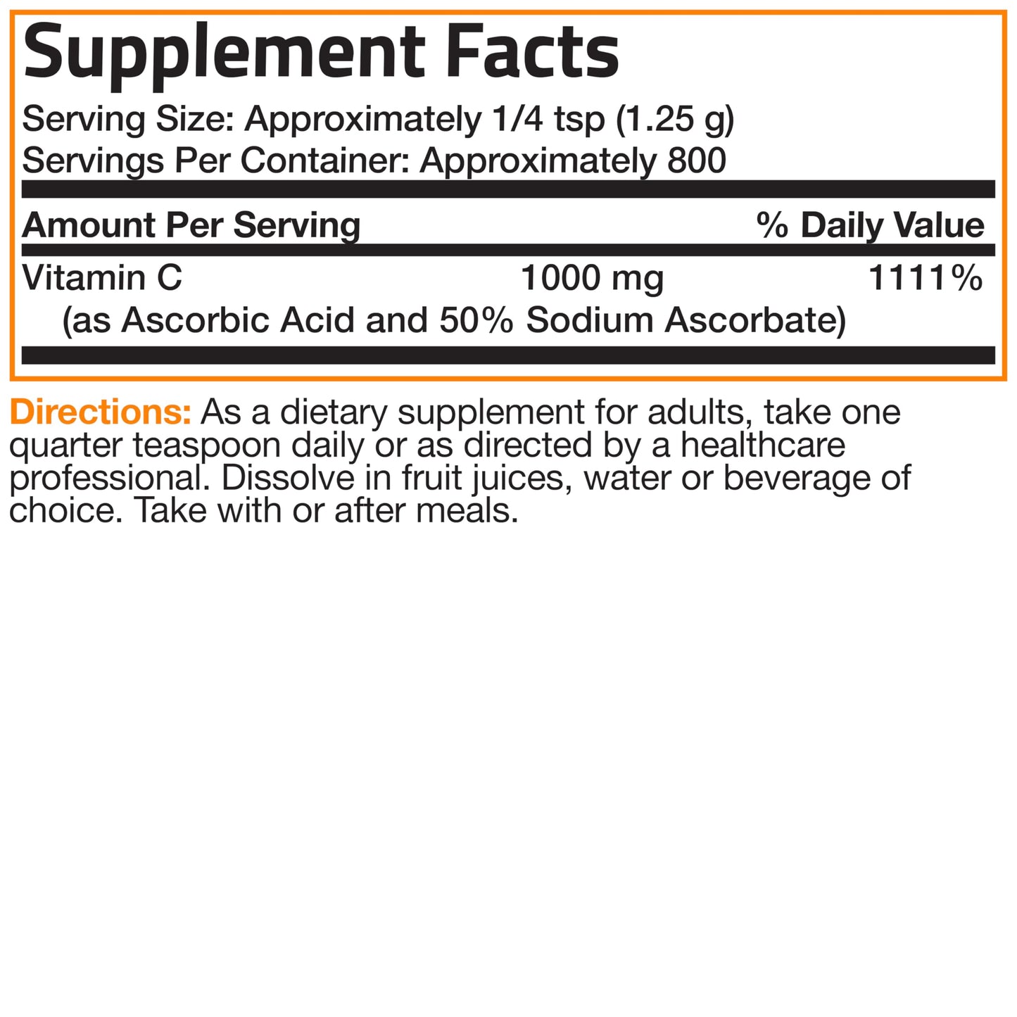 Bronson Buffered Vitamin C Powder – Immune Support, Antioxidant, 1 kg (2.2 lbs)